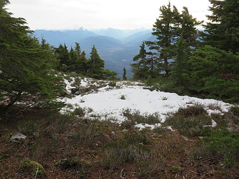 A smidgeon of snow left on the summit.