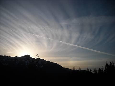 Winter sunset behind Mt. Persis