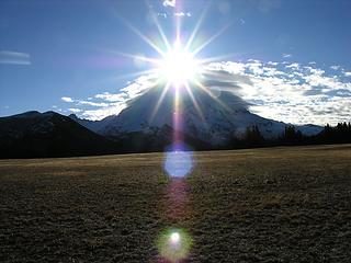 Sun over Rainier