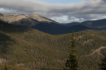 Looking north along the Kettle Crest from the Sherman Peak Loop, Kettle River Range, Washington.
