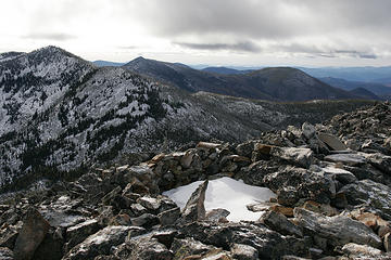 A view south along the Kettle Crest from the summit of Sherman Peak, Kettle River Range, Washington.