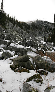 The rocky north side of Sherman Peak, Kettle River Range, Washington.