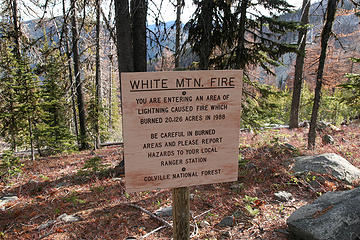 Info along the Kettle Crest Trail, Washington.