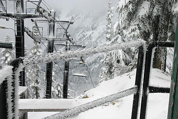 Looking down towards the Double Diamond chair