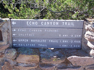 Sign at the start of the trail.