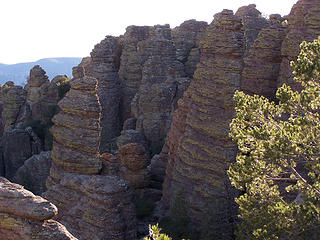 Columnar rock formations...