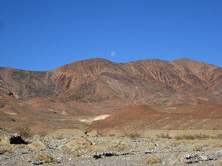 Moonset up Marble Canyon, Death Valley NP