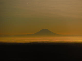 Mount Rainier as the sun is rising