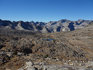 from above Dusy Basin