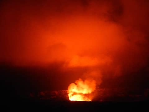 our second time at Kilauea at night