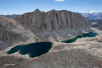 Looking down on HItchcock Lakes