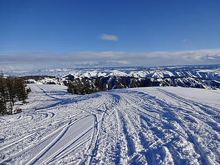 Looking southeast from the guard station. This is a popular snowmobiling area.