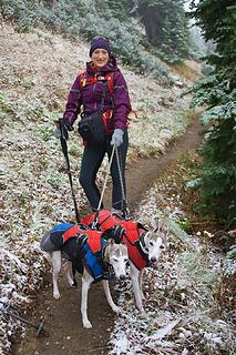 Trail a little narrow to keep the whippets in line!