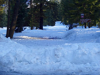 The North Fork Teanaway Rd still buried in snow.