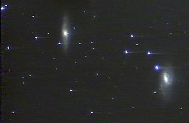 M65 and M66, two spiral galaxies at about 35 million light years 25 minutes with the ST90mm/EQ2/DSI-C 
15 second subframes