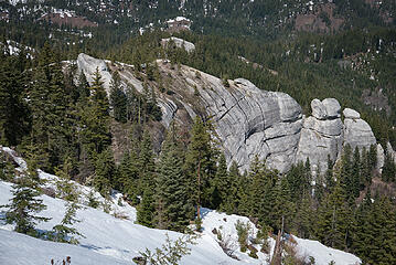Coyote Rocks from view point on Cle Elum ridge