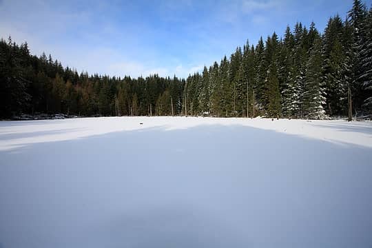 10- Snowy lake