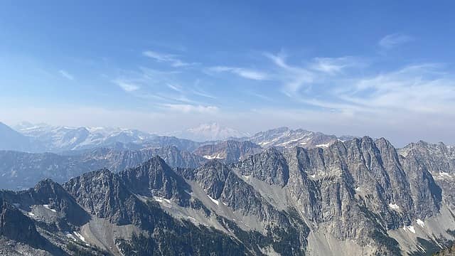 View of Glacier Peak as we gain altitude