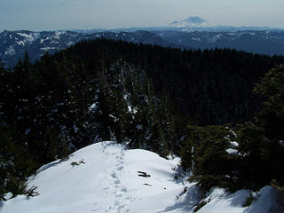 Looking back down the ridge to the south.