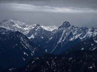 Huckleberry Mtn (l) and Mt Thompson (r)
