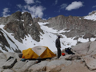 Our comfy ridge camp at 11,000 ft