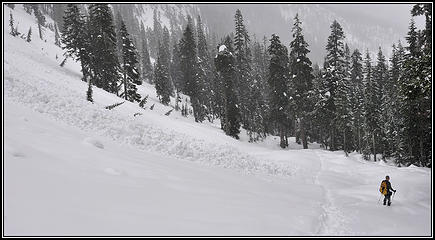 2009 avalanche below Snow Lake, Washington