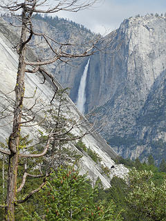 View back toward Yosemite Falls