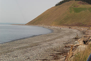 beach and bluff trail to the right