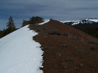Approaching the west summit.