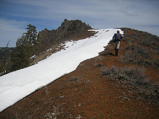 MM heading up the ridge