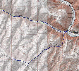 Umtanum ridge and canyon routes