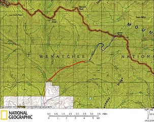 Miller Peak Trail map