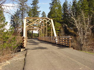bridge at the confluence of deep creek and the spokane river