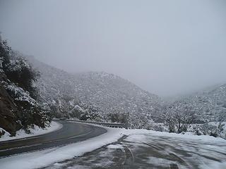 snow at about 5500 feet southwest of Prescott, AZ in mid April
