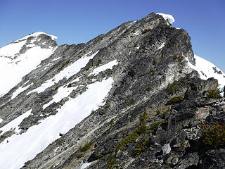 Corniced Elija summit in foreground