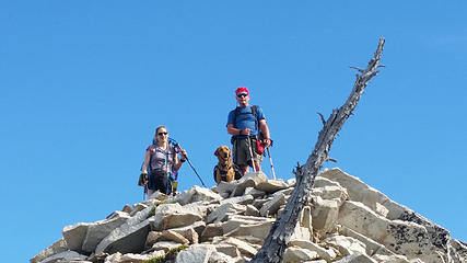 Tish (Schmidt-Altibabe), Cooper and Middle E on the summit of Pt. 7128