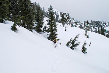 In the snowy basin below Mailbox
