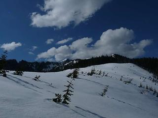 Reaching Olallie Meadows in the sun and blue
