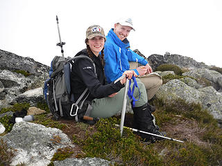 Katie and Patrick on Bedal summit