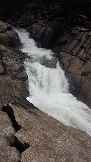 Upper Yosemite Falls just above the big drop