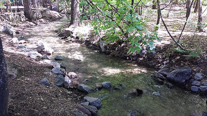 Creek behind hotel