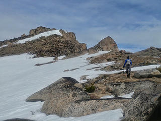 Aaron nearing the summit (Jake photo)