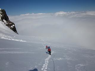 Climbing above the clouds