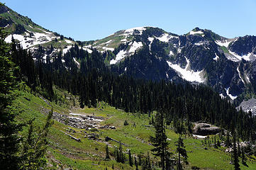 View on Mary's Pass. This is slightly above the trail heading towards Pt 7161