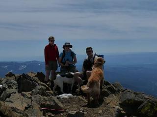 Kelly, Dani, Tom, Gus and Jasper on the summit of Earl 05-17-09