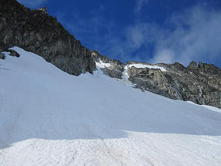 Snow gully route (taken)