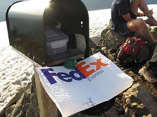 Stupid Soapy, it's a mailbox not a FedEx drop box