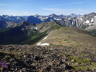 Looking down the south ridge of Syncline Mtn.