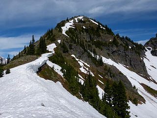 Looking back at Barrier's south east ridge