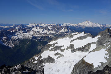 Great views of Glacier and the Dakobed Traverse